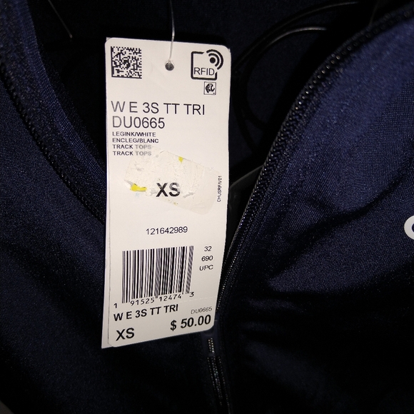 Adidas blue track jacket size S - Picture 4 of 5